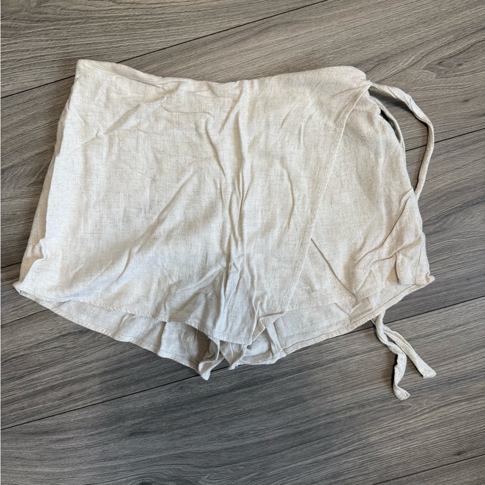 Womens Nunui High Waist Cream Wrap Skort US 6 (AU10)